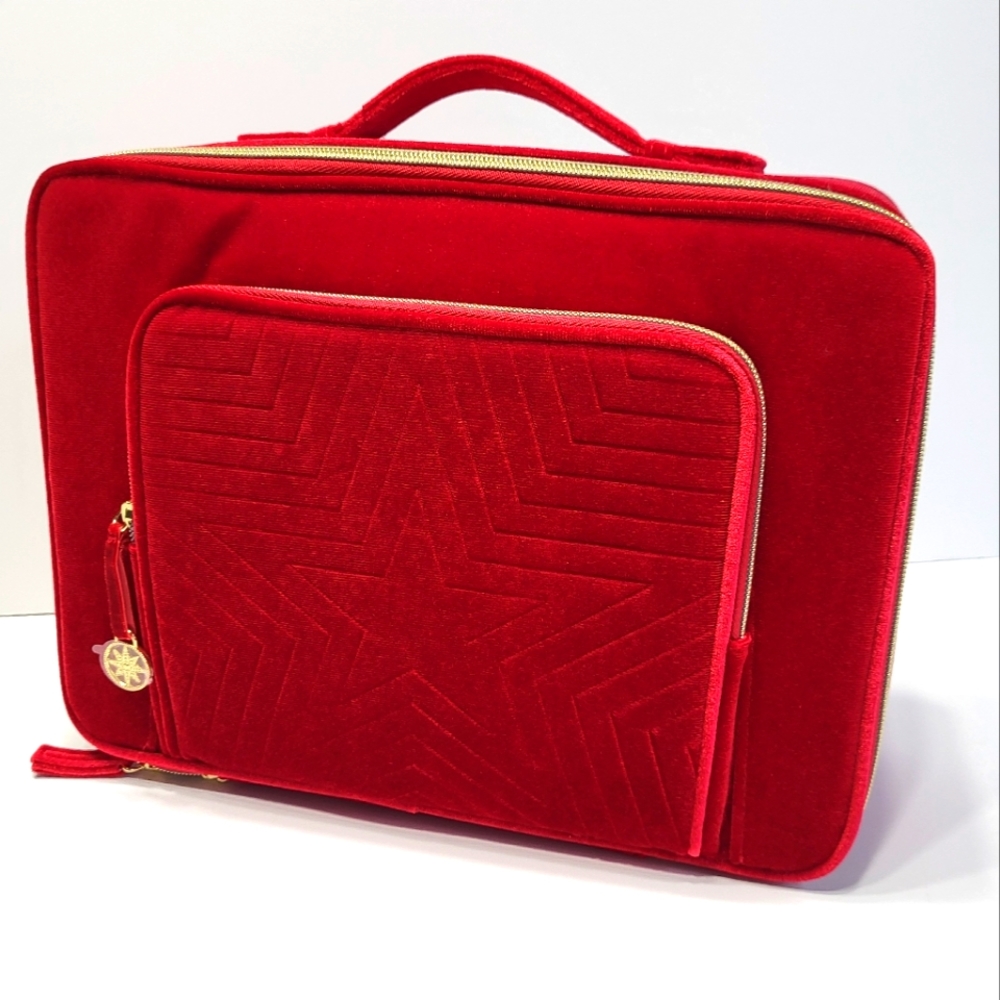 Estee Lauder Red Velvet Makeup Train Case 2023 Holiday Edition NEW